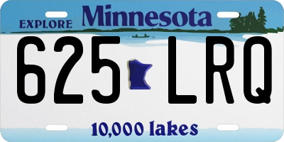 MN license plate 625LRQ