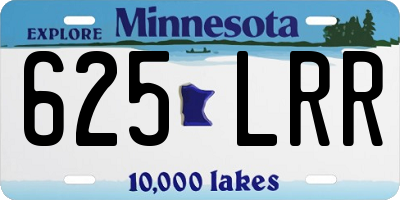 MN license plate 625LRR