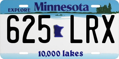 MN license plate 625LRX