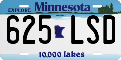 MN license plate 625LSD