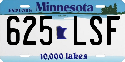 MN license plate 625LSF