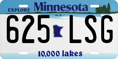 MN license plate 625LSG
