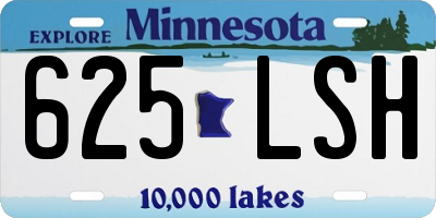 MN license plate 625LSH