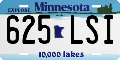 MN license plate 625LSI