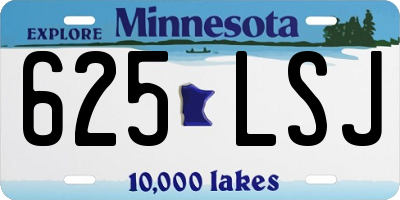 MN license plate 625LSJ