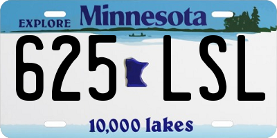 MN license plate 625LSL