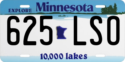 MN license plate 625LSO