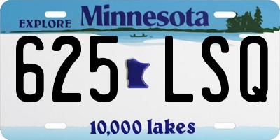 MN license plate 625LSQ