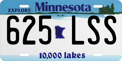 MN license plate 625LSS
