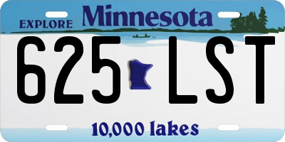 MN license plate 625LST