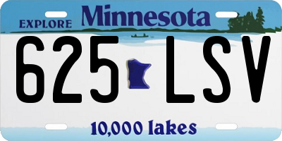 MN license plate 625LSV