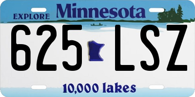 MN license plate 625LSZ