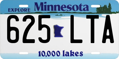 MN license plate 625LTA