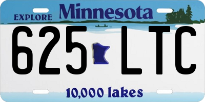 MN license plate 625LTC