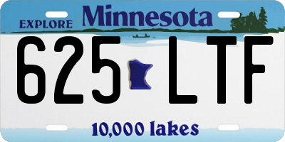 MN license plate 625LTF