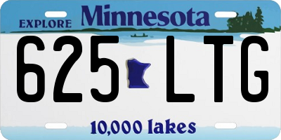 MN license plate 625LTG