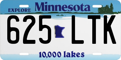 MN license plate 625LTK