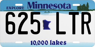 MN license plate 625LTR