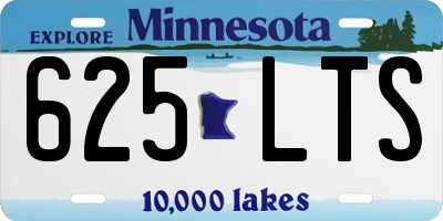 MN license plate 625LTS