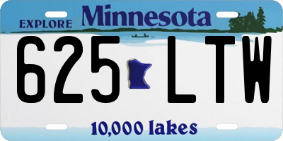 MN license plate 625LTW