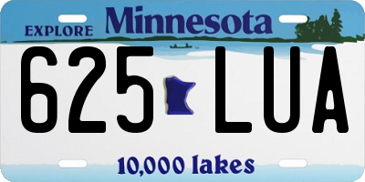 MN license plate 625LUA