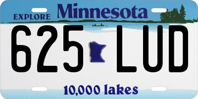 MN license plate 625LUD