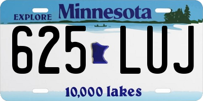 MN license plate 625LUJ