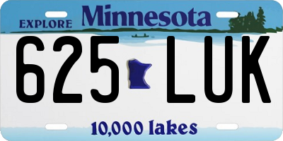 MN license plate 625LUK