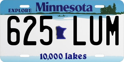MN license plate 625LUM