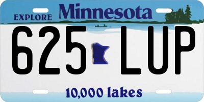 MN license plate 625LUP