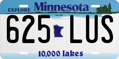 MN license plate 625LUS