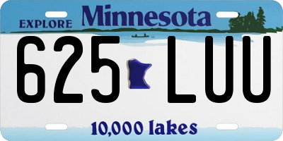 MN license plate 625LUU