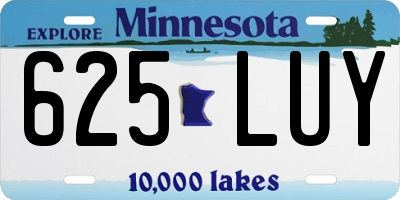 MN license plate 625LUY