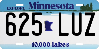 MN license plate 625LUZ