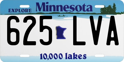 MN license plate 625LVA