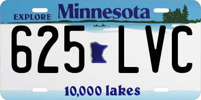 MN license plate 625LVC