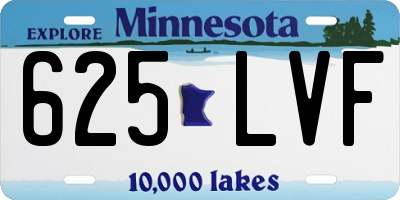 MN license plate 625LVF