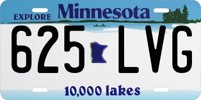 MN license plate 625LVG