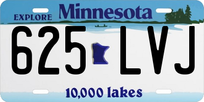 MN license plate 625LVJ