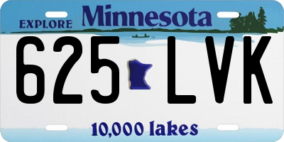 MN license plate 625LVK