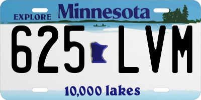 MN license plate 625LVM