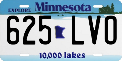 MN license plate 625LVO