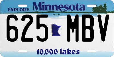 MN license plate 625MBV