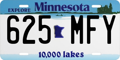 MN license plate 625MFY