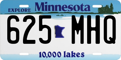 MN license plate 625MHQ