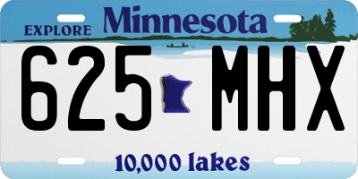 MN license plate 625MHX