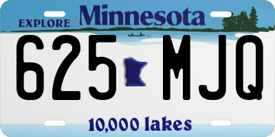 MN license plate 625MJQ