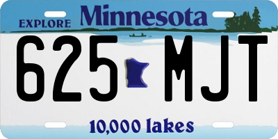 MN license plate 625MJT
