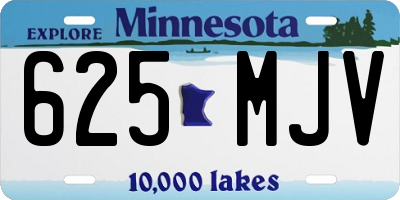 MN license plate 625MJV