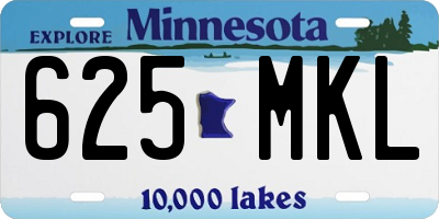 MN license plate 625MKL